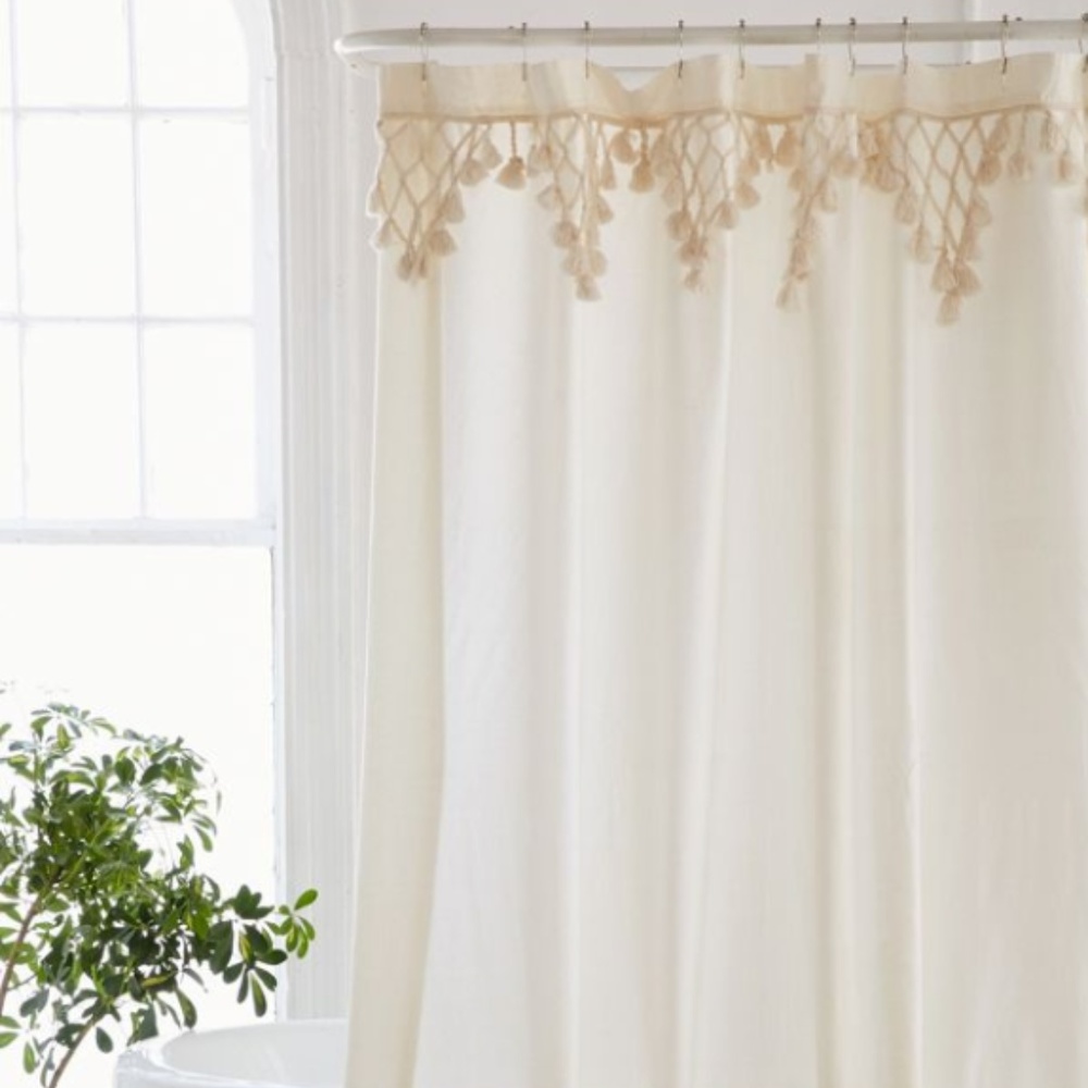 Urban Outfitters 'Topanga' Fringe Shower Curtain